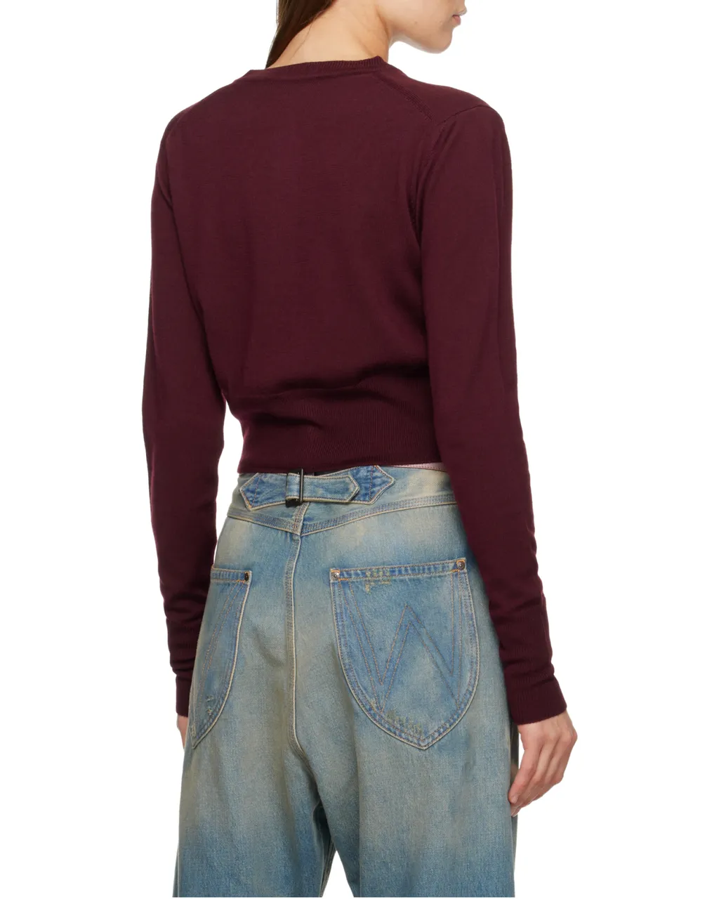 Orb Embroidered Cropped Cardigan