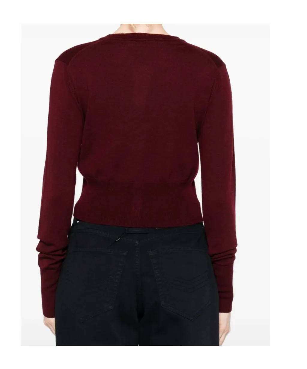 Orb Embroidered Cropped Cardigan