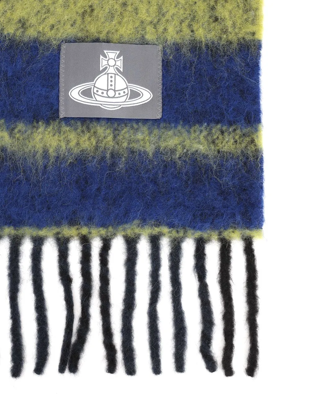 Logo Patch Fringed Scarf