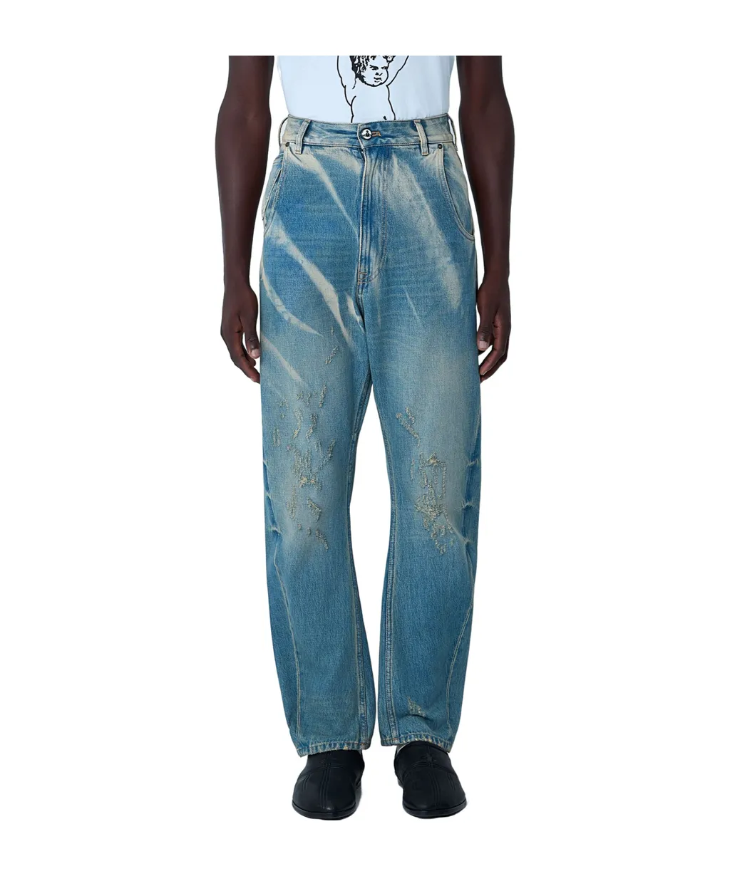 Mid-Rise Straight-Leg Jeans