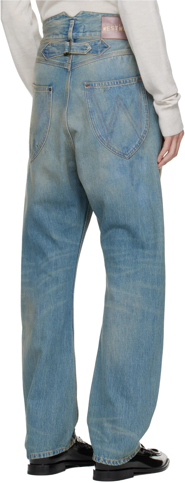 Mid-Rise Straight-Leg Jeans