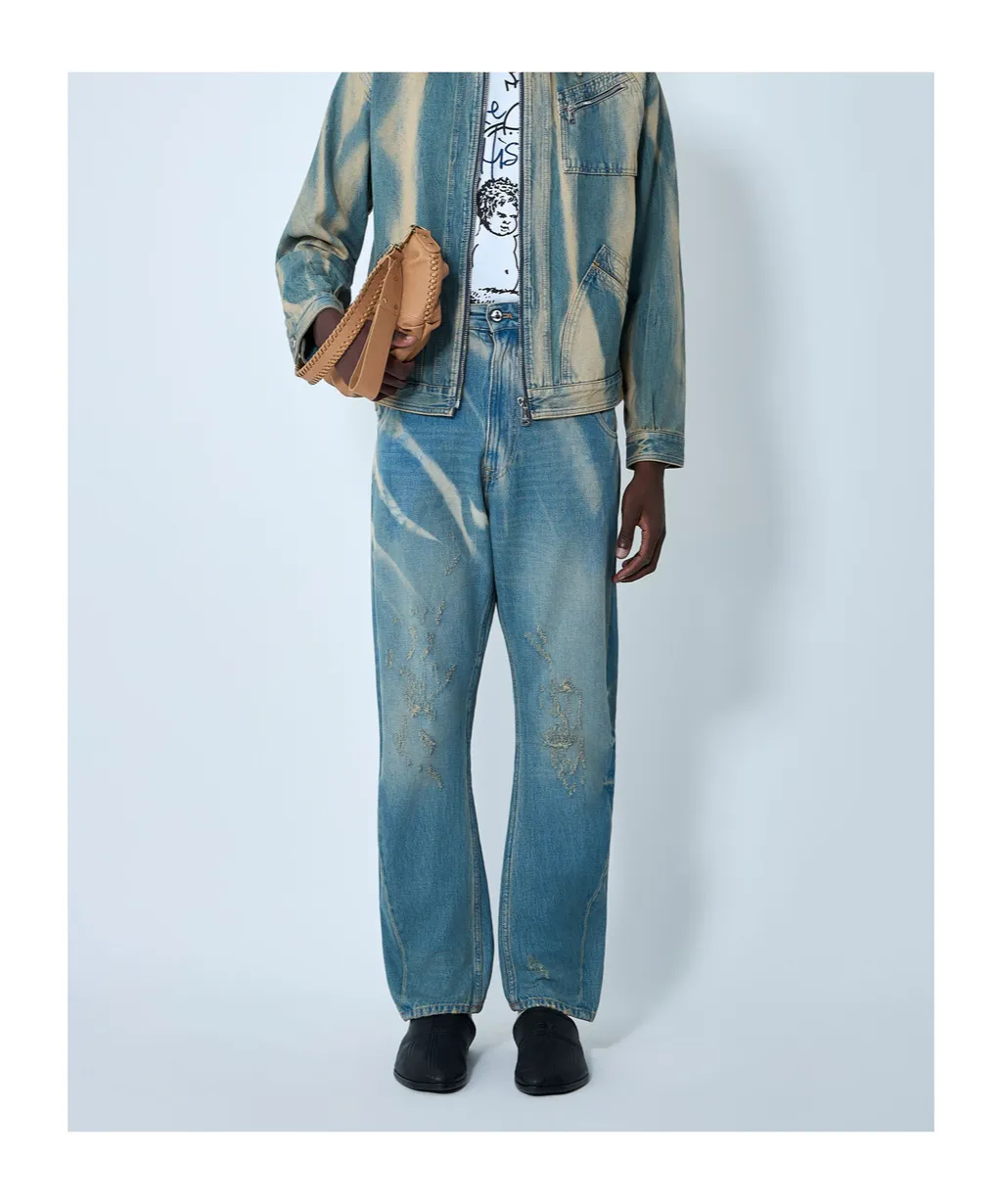 Mid-Rise Straight-Leg Jeans