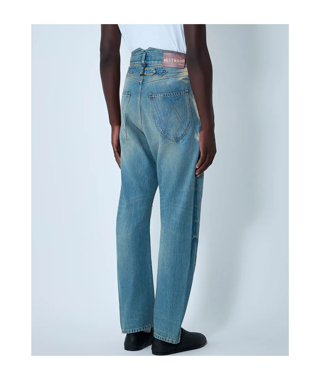 Mid-Rise Straight-Leg Jeans