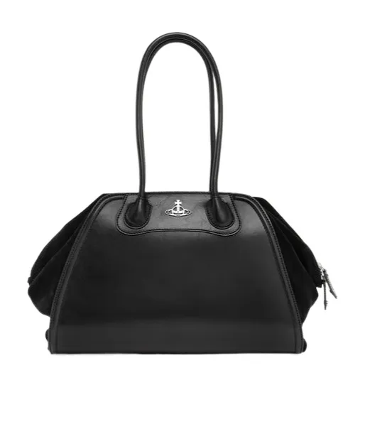 Shirley Curved Top-Handle Tote Bag Medium