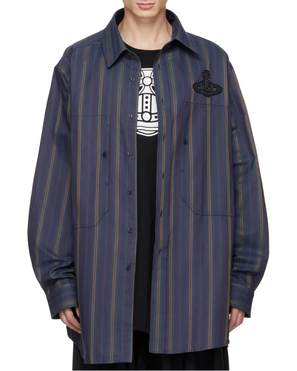 Logo-Patch Long-Sleeved Shirt