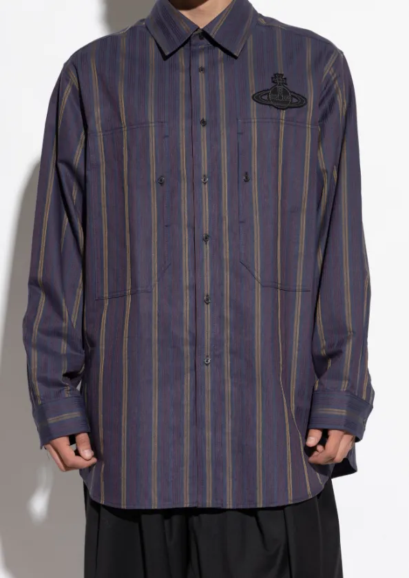 Logo-Patch Long-Sleeved Shirt