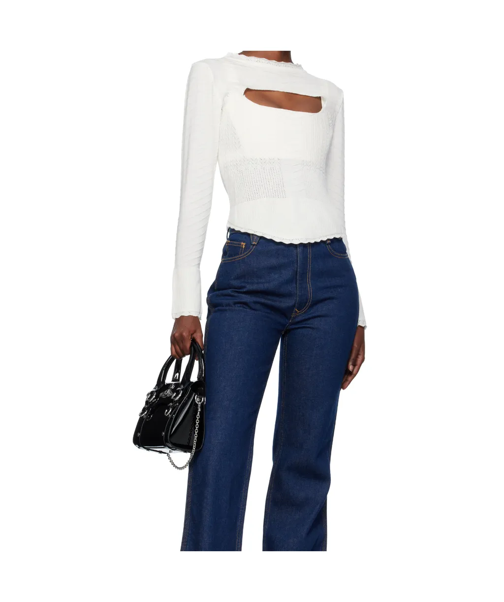 Cut-Out Knitted Top