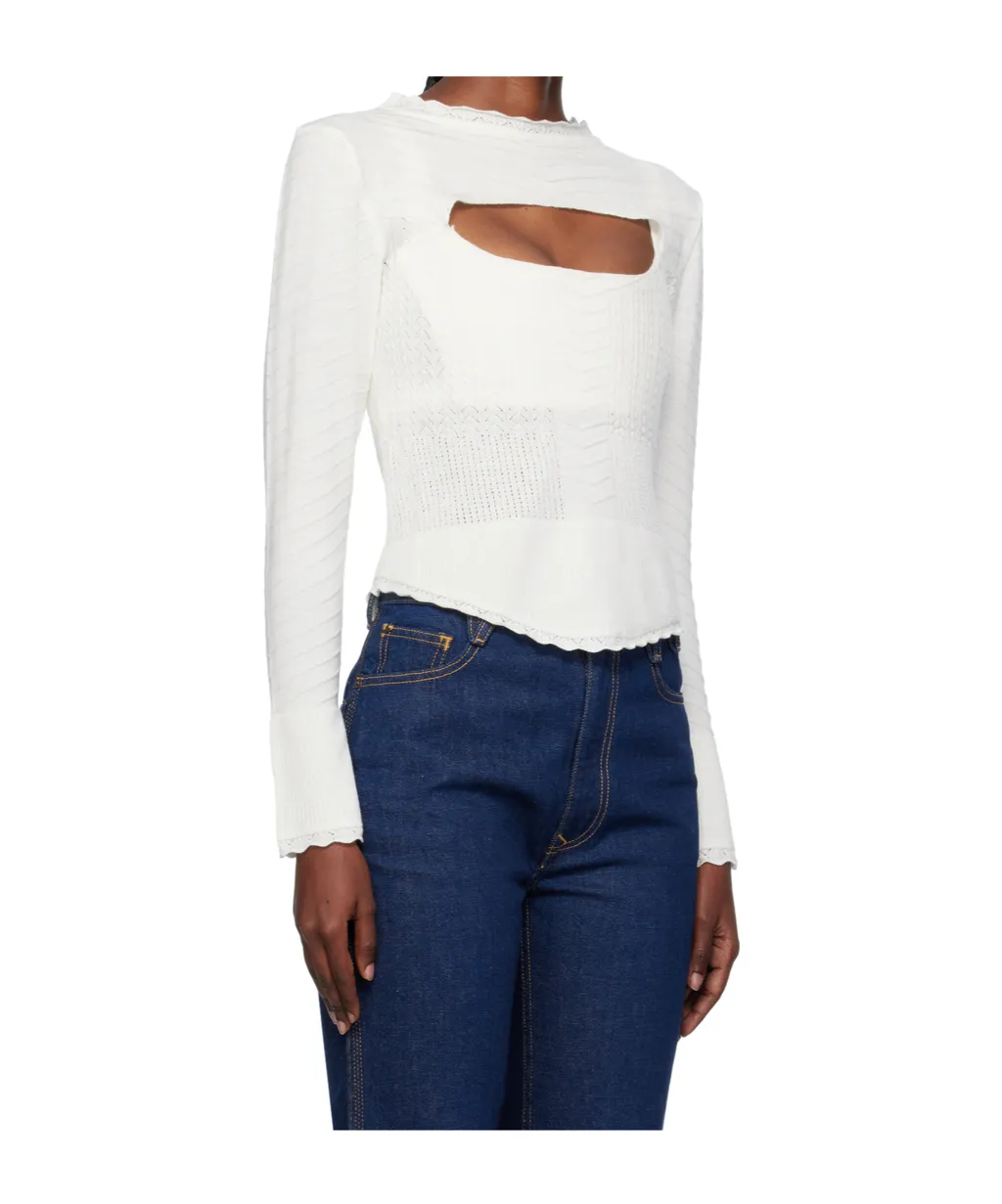 Cut-Out Knitted Top