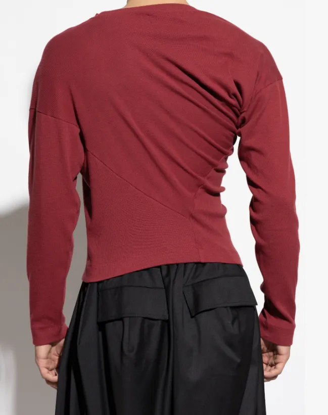 Logo-Embroidered Ribbed Top