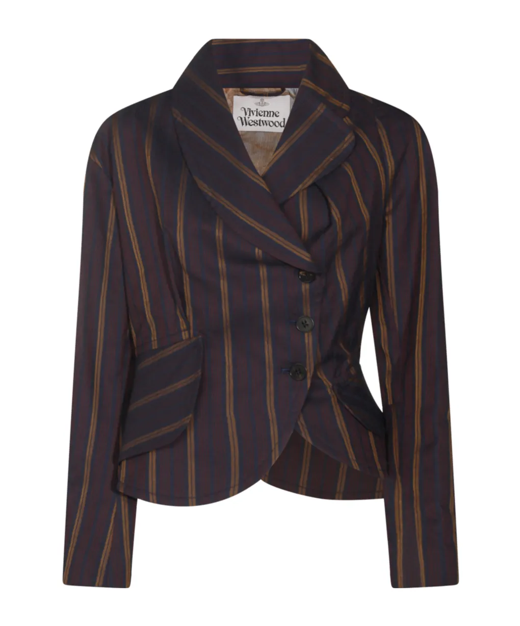 Striped Button-Up Jacket