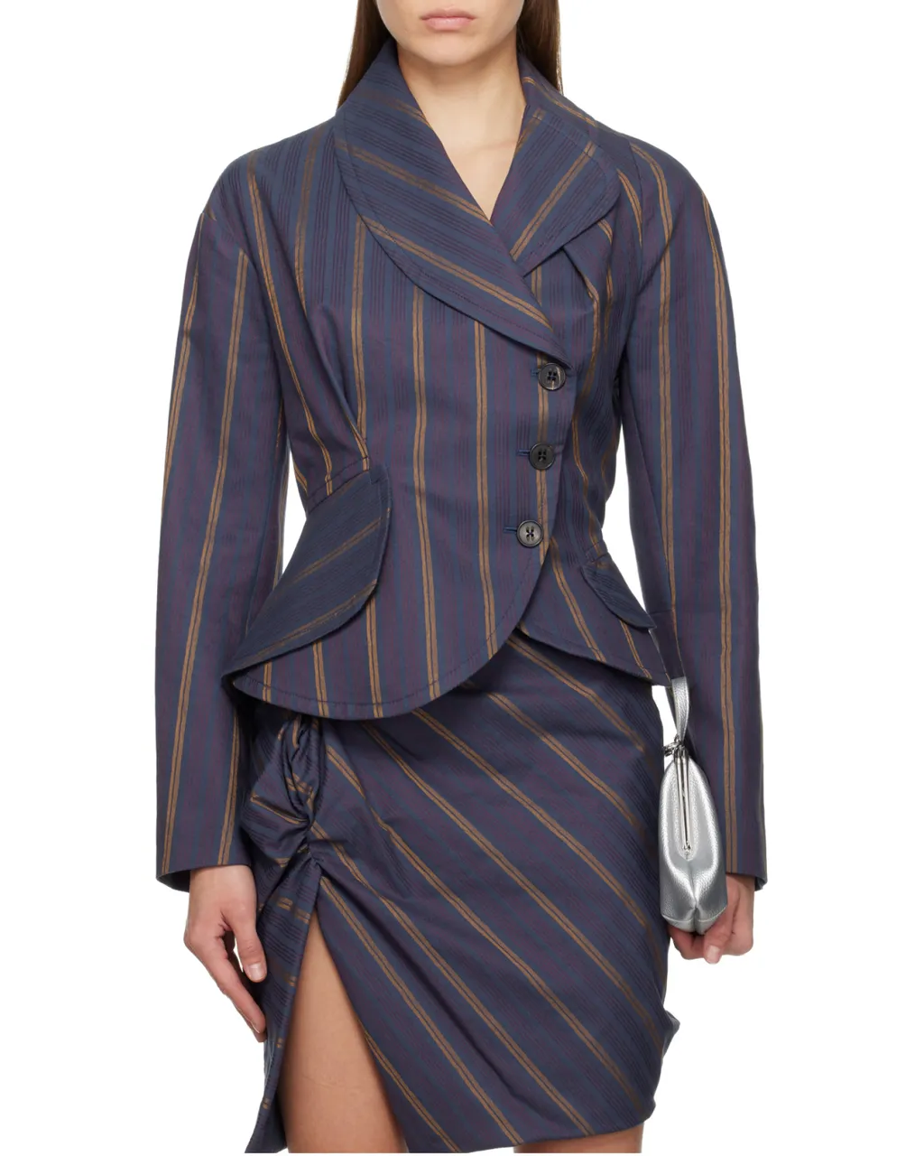 Striped Button-Up Jacket