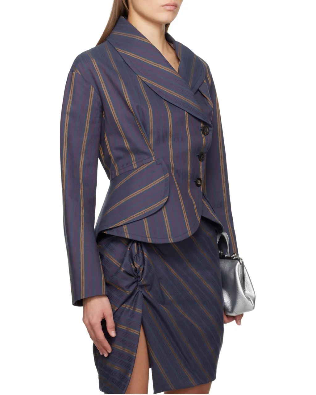 Striped Button-Up Jacket