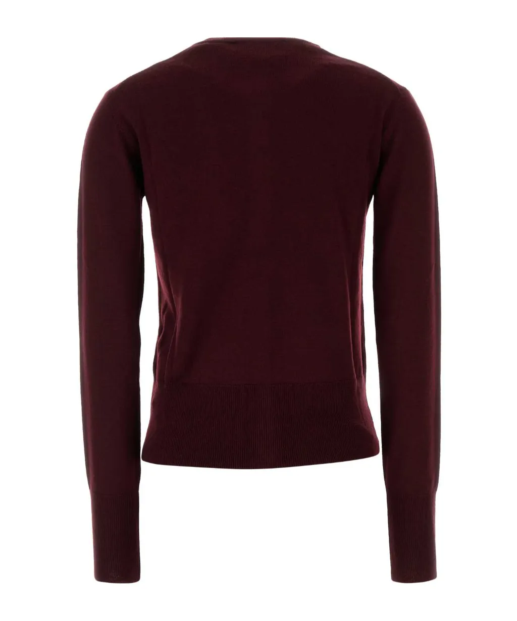 Orb-Embellished Virgin-Wool Cardigan