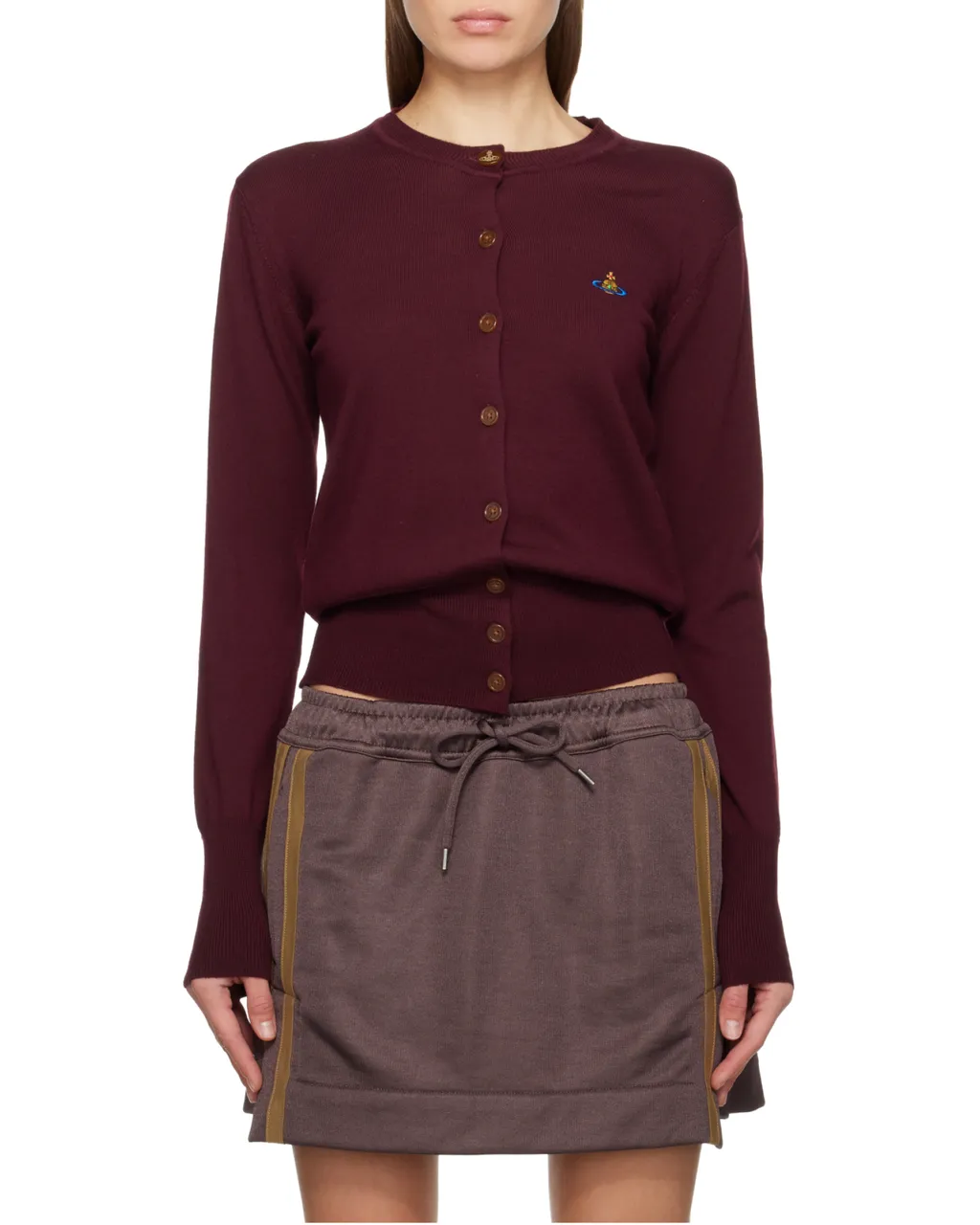 Orb-Embellished Virgin-Wool Cardigan