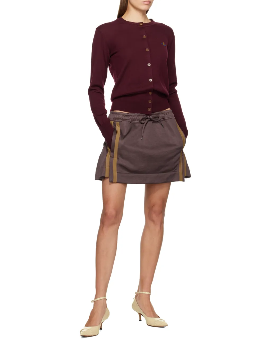 Orb-Embellished Virgin-Wool Cardigan