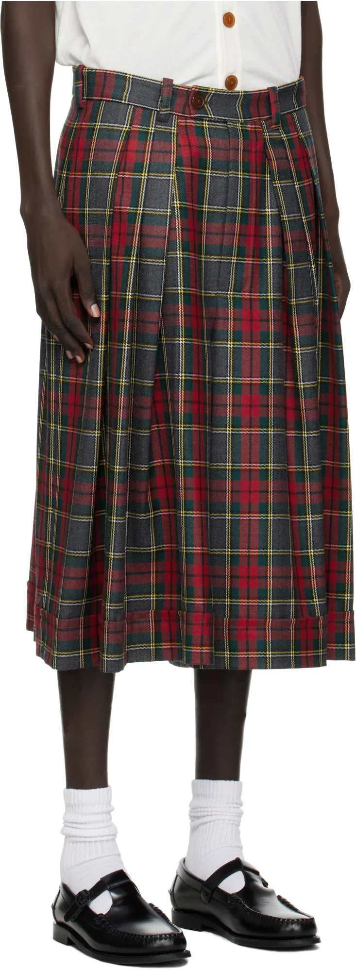 Pleated Tartan Skirt