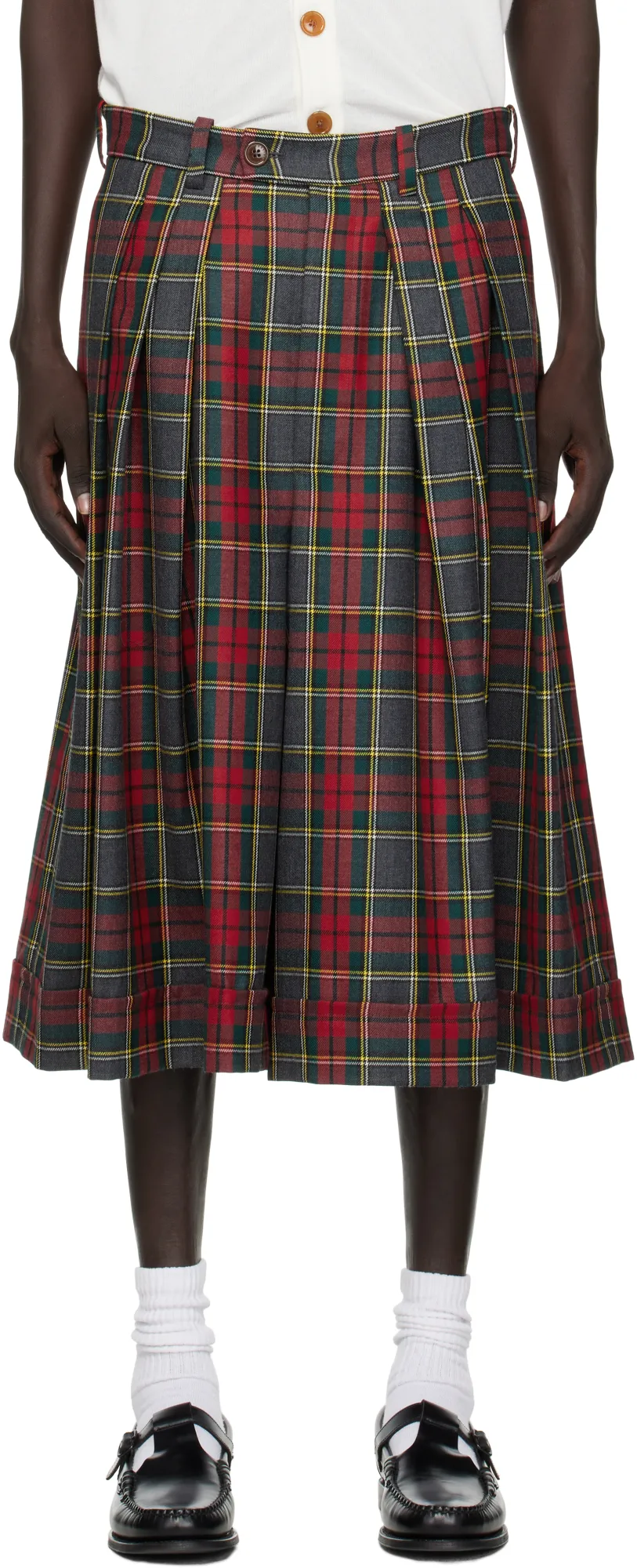 Pleated Tartan Skirt