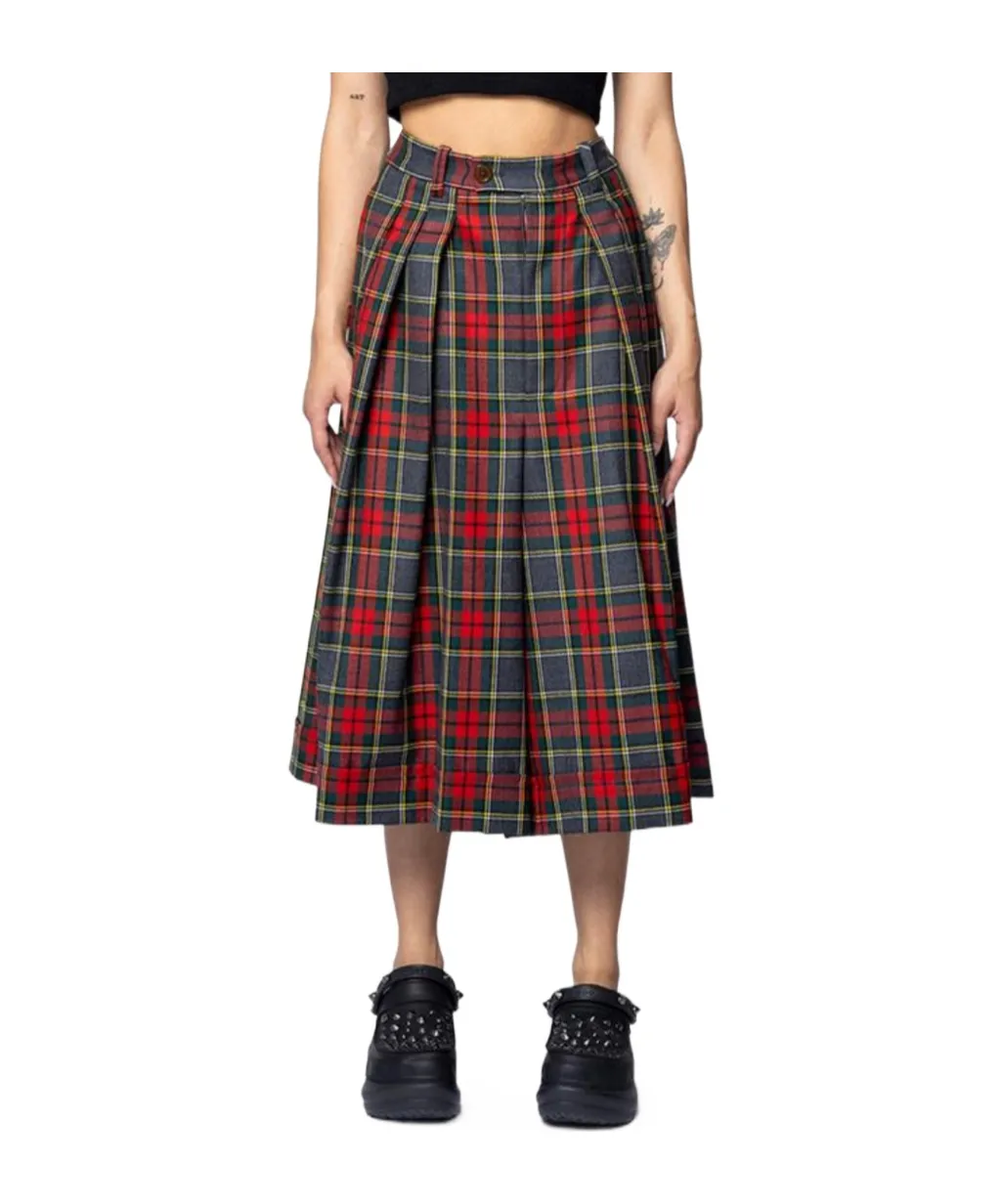Pleated Tartan Skirt