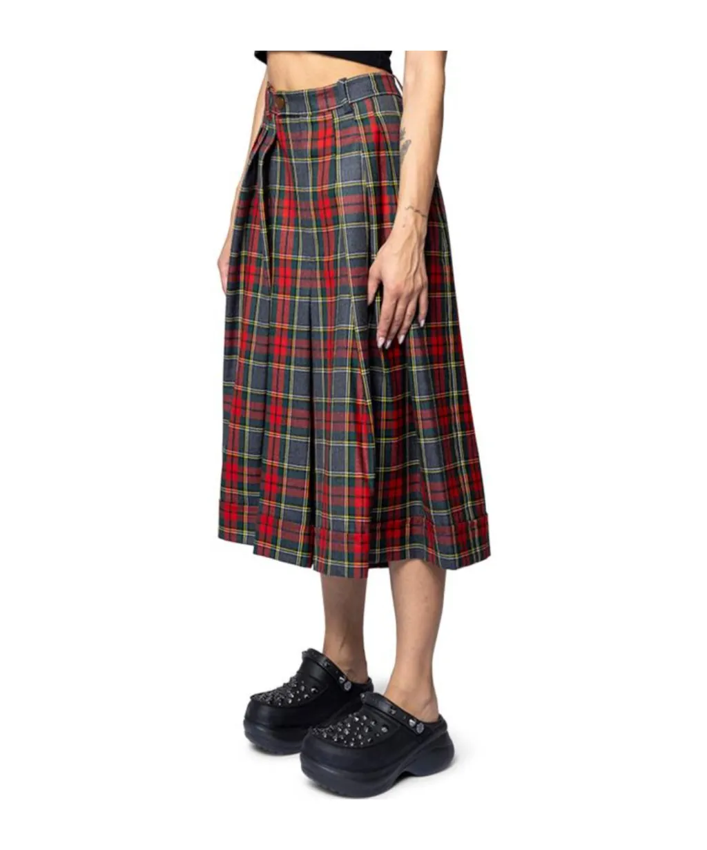 Pleated Tartan Skirt