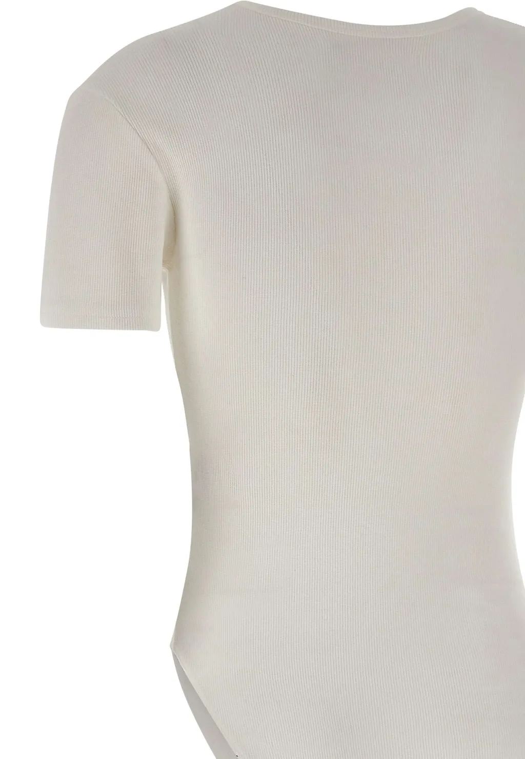 Orb-Embellished Ribbed Bodysuit