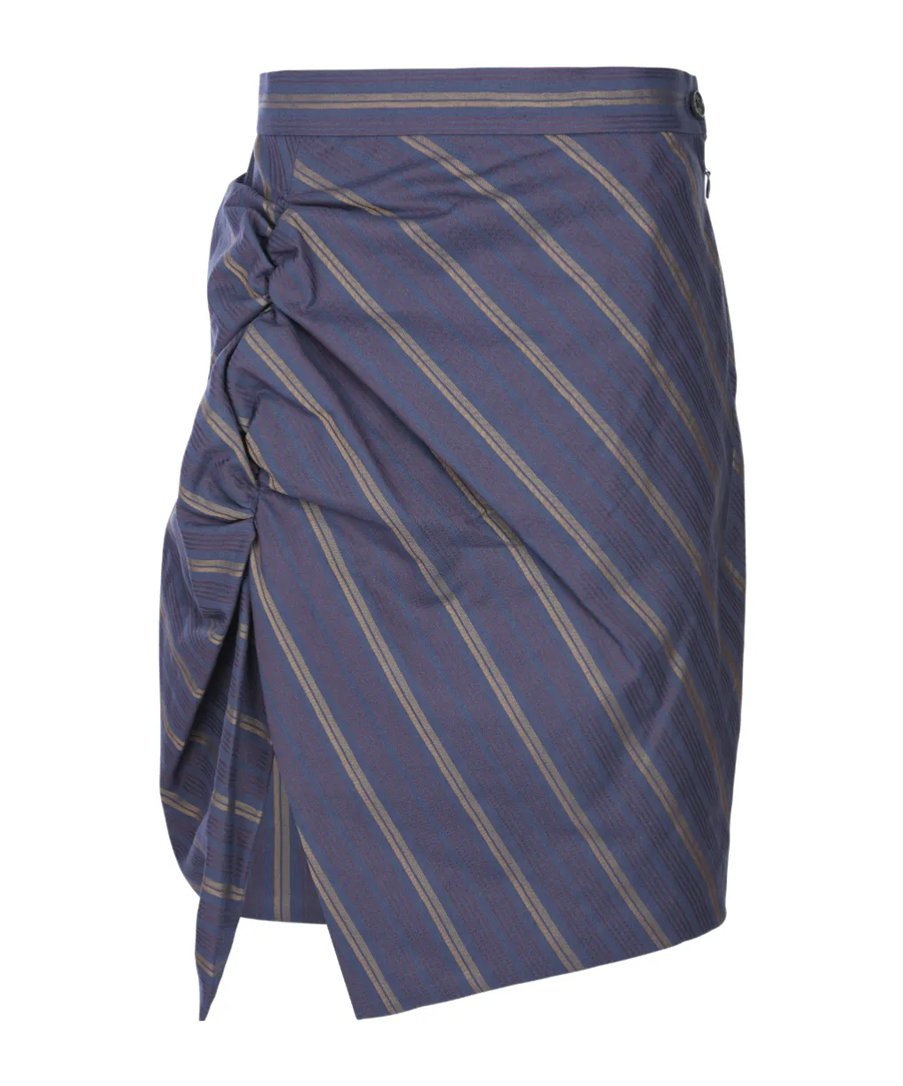Striped Pleated Skirt