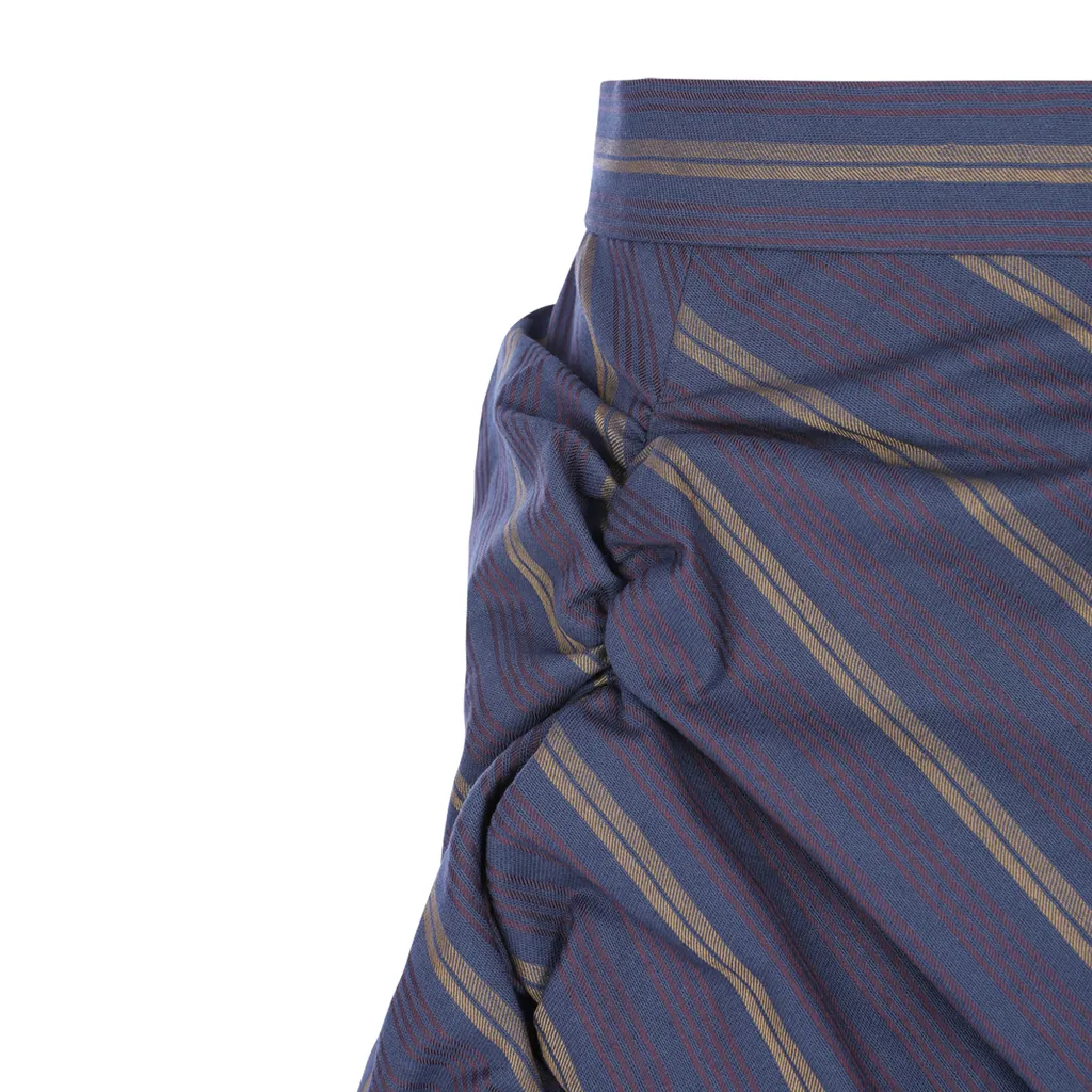 Striped Pleated Skirt