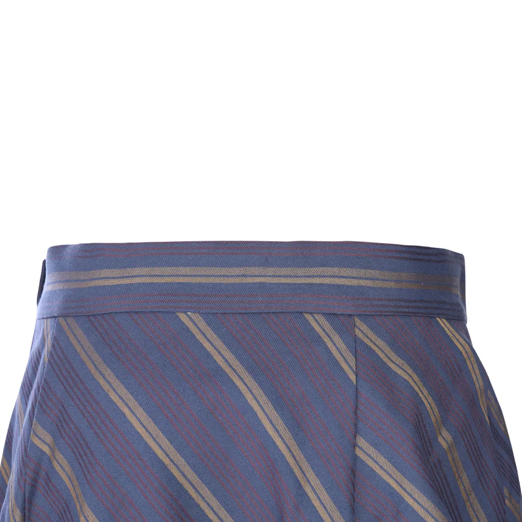 Striped Pleated Skirt
