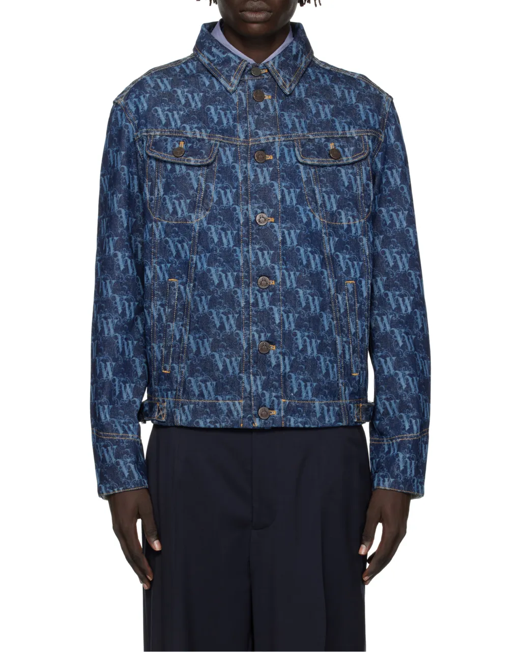 Logo-Print Denim Jacket
