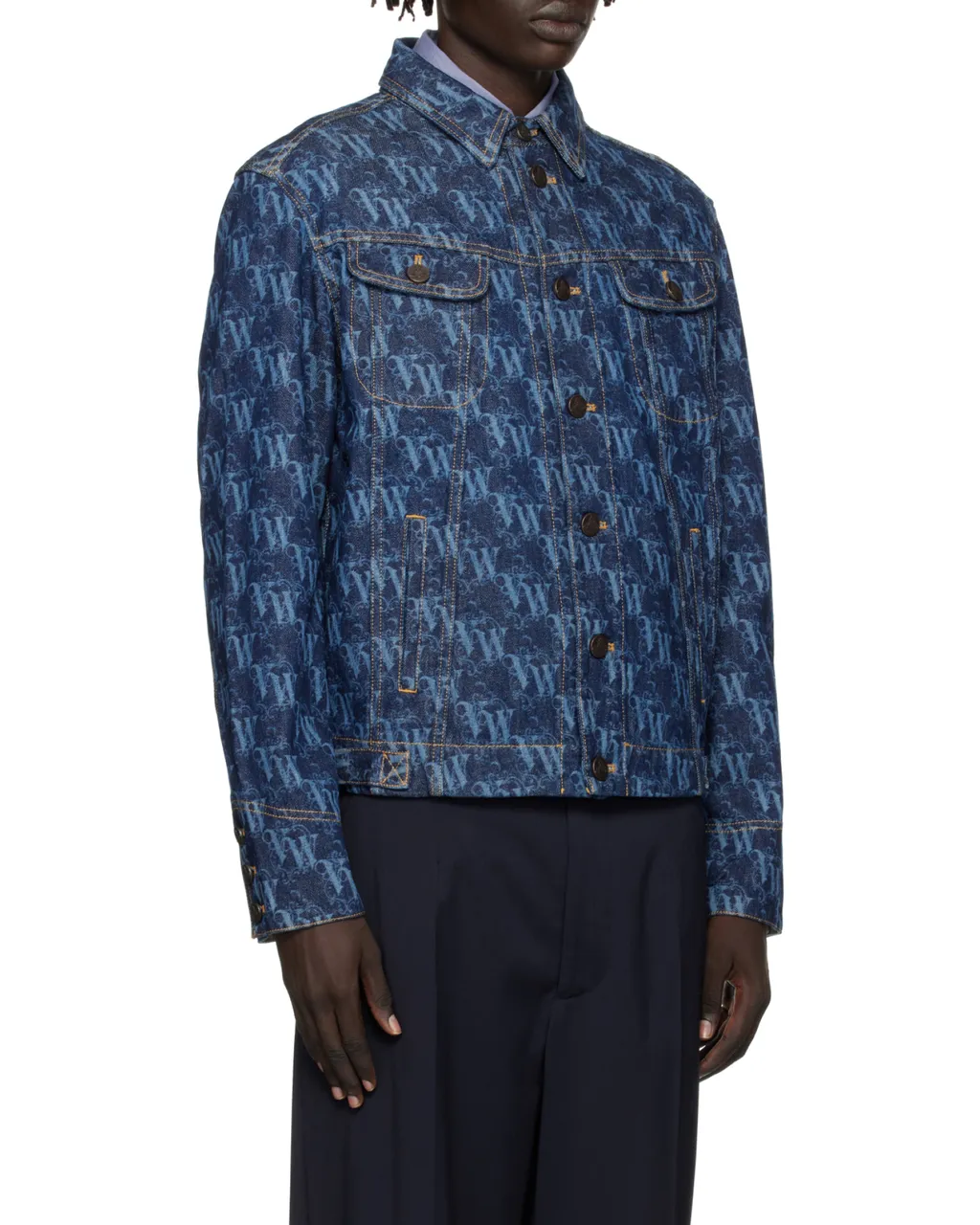 Logo-Print Denim Jacket