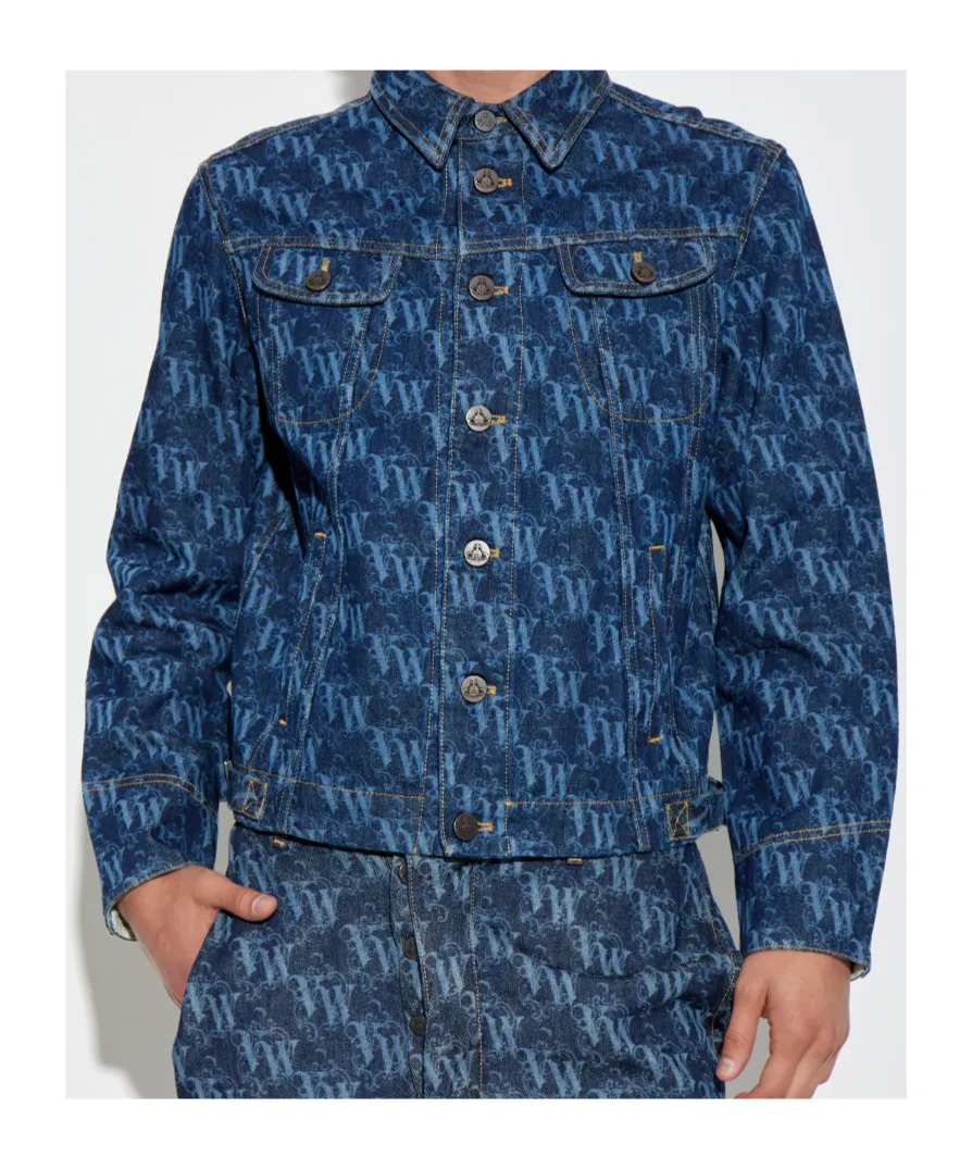 Logo-Print Denim Jacket