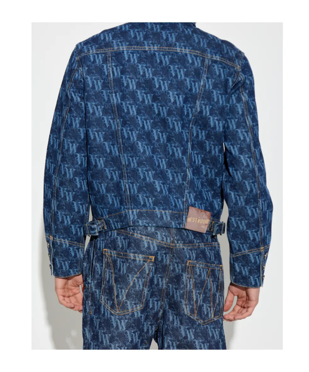 Logo-Print Denim Jacket