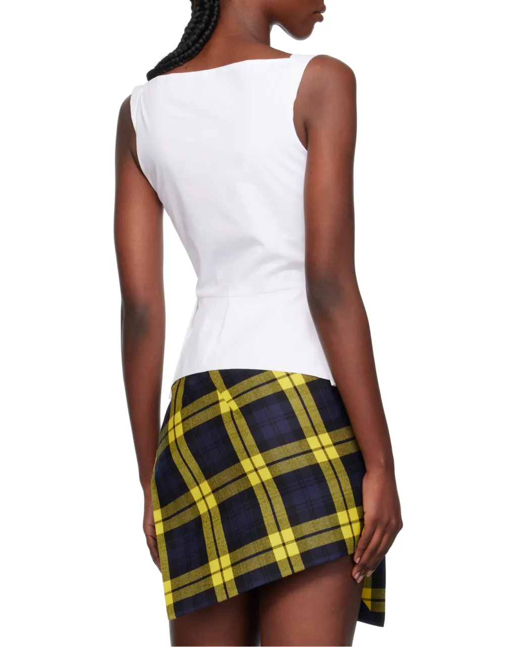 Square-Neck Button Down Top