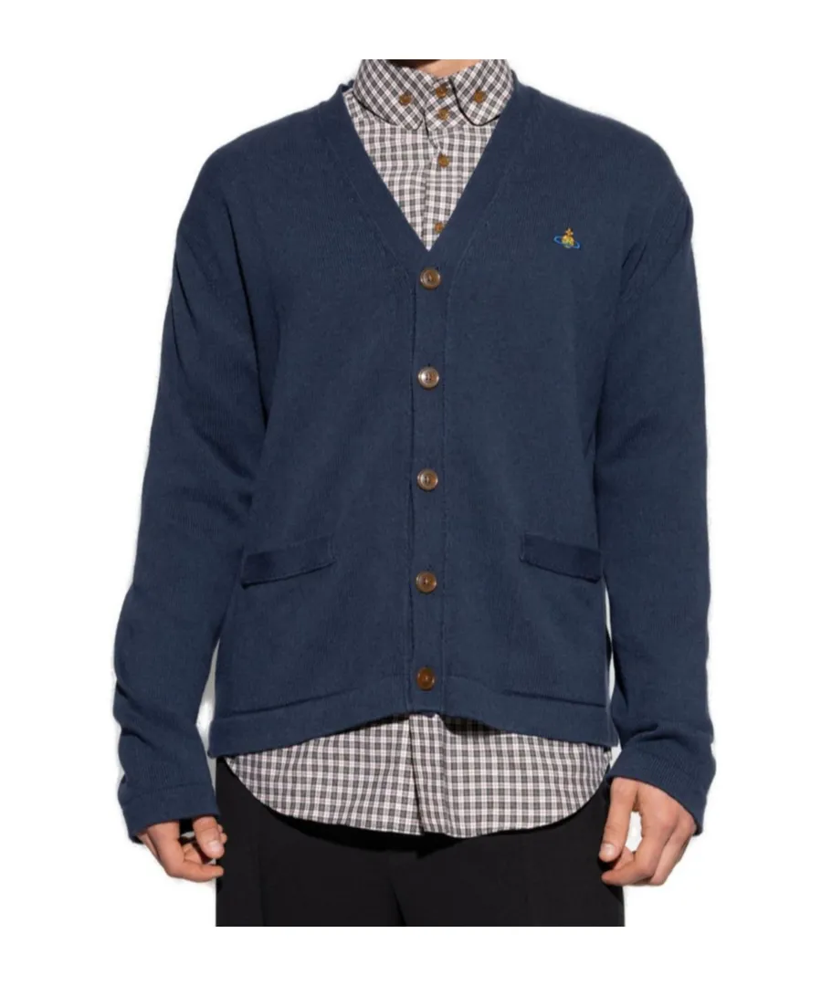 Orb Embroidered Buttoned Cardigan