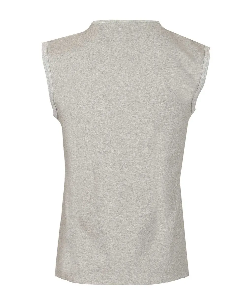 Drawn-Orb Sleeveless Top