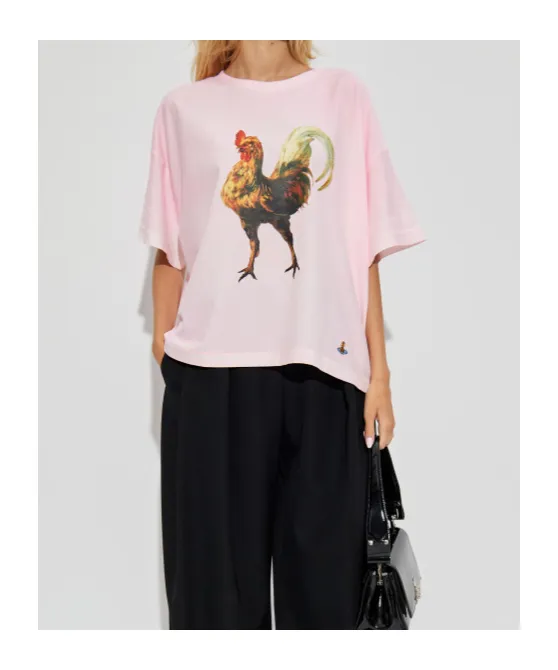 Rooster-Print T-Shirt