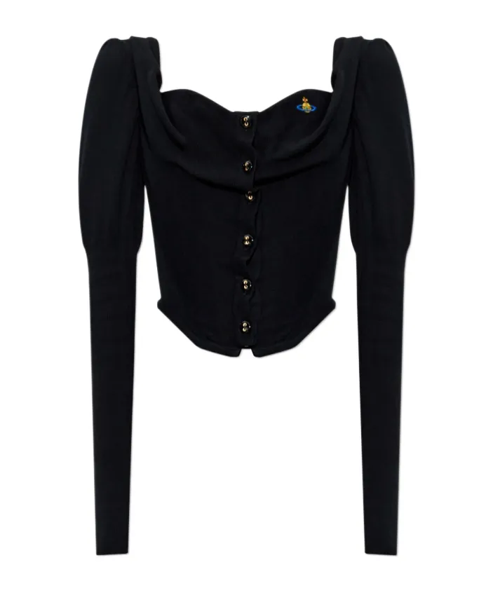 Bea Puff-Sleeve Corset Top