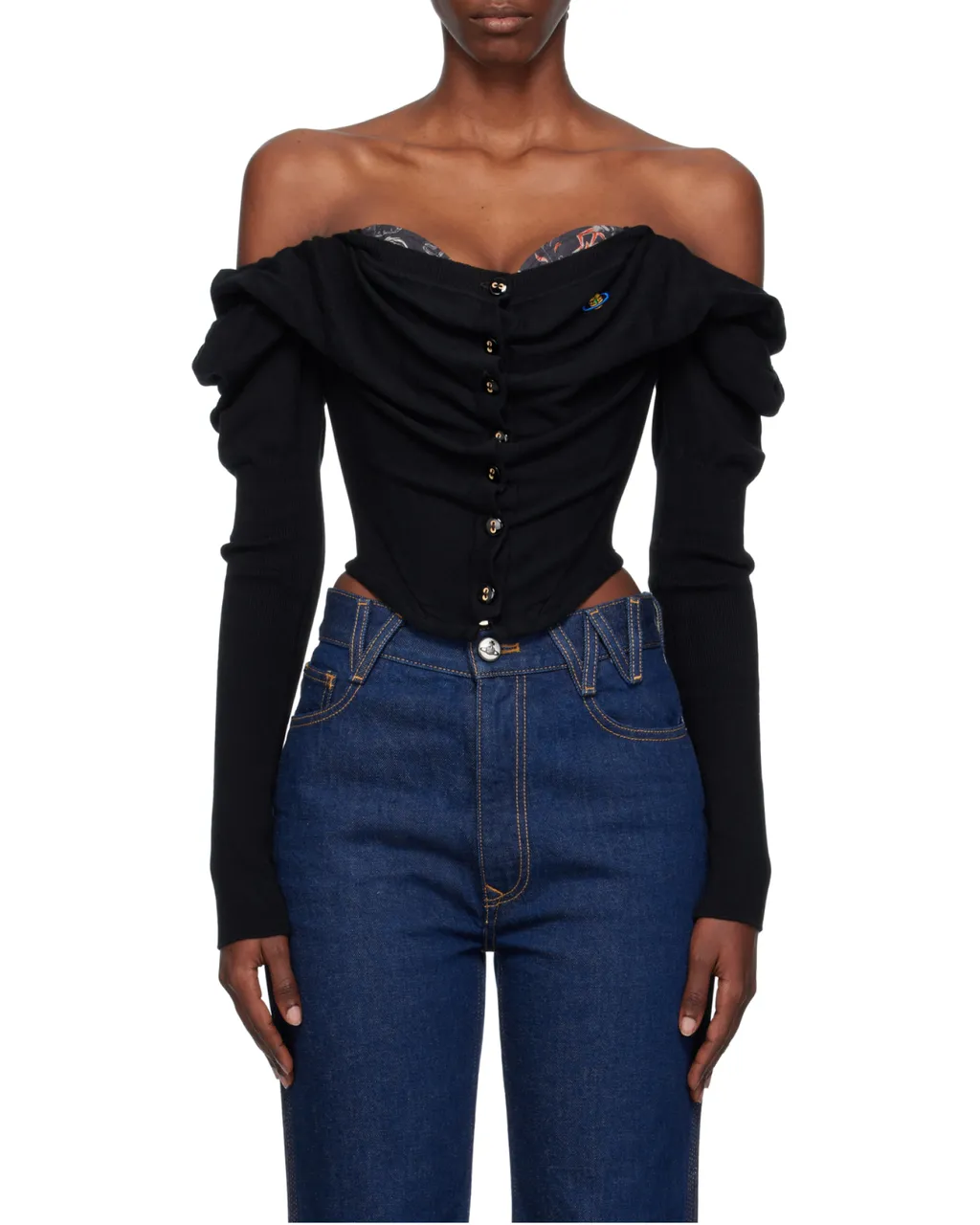 Bea Puff-Sleeve Corset Top