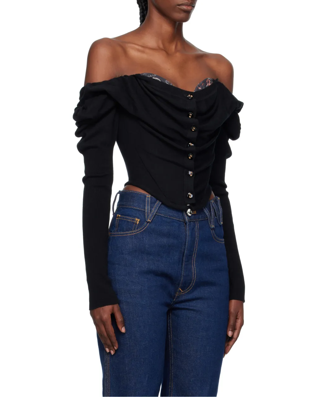 Bea Puff-Sleeve Corset Top