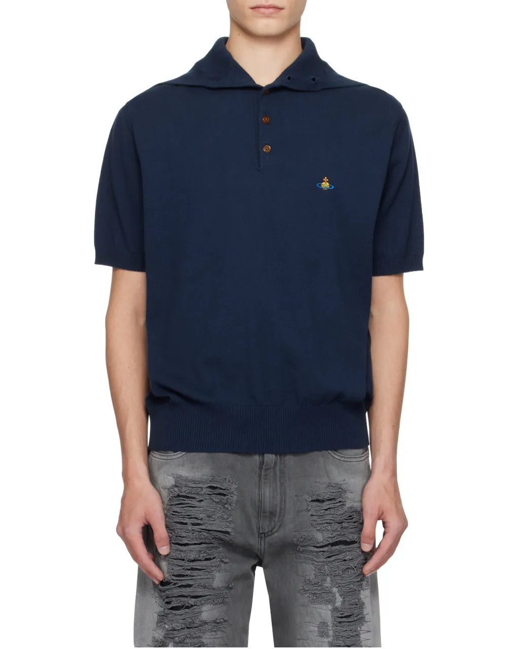 Orb-Embroidered Polo Shirt