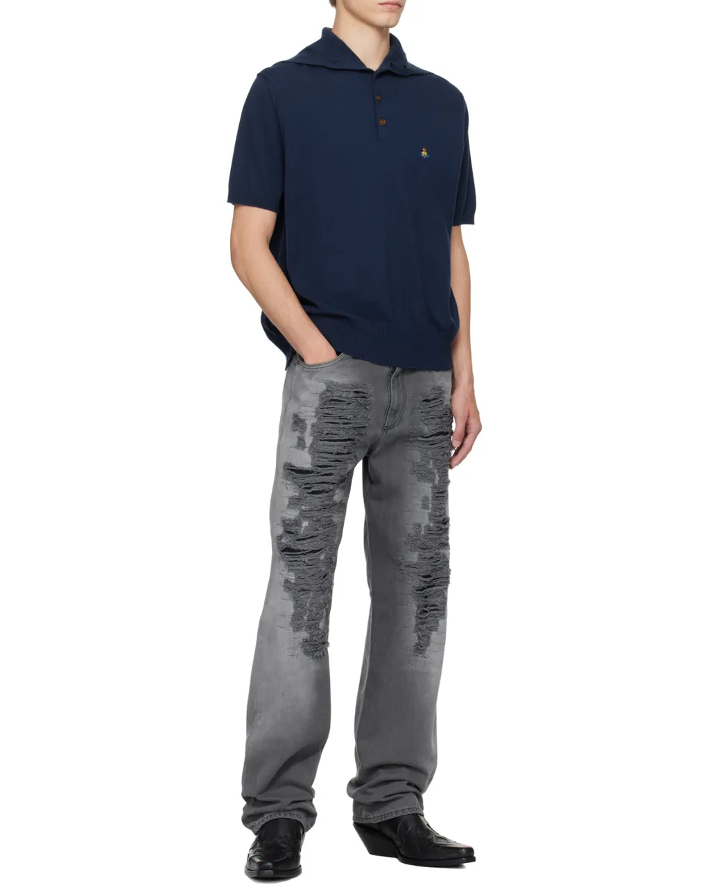 Orb-Embroidered Polo Shirt