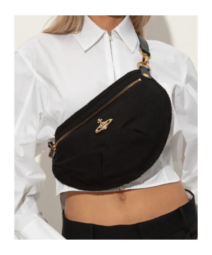 Orb-Embellished Zip-Fastening Shoulder Bag