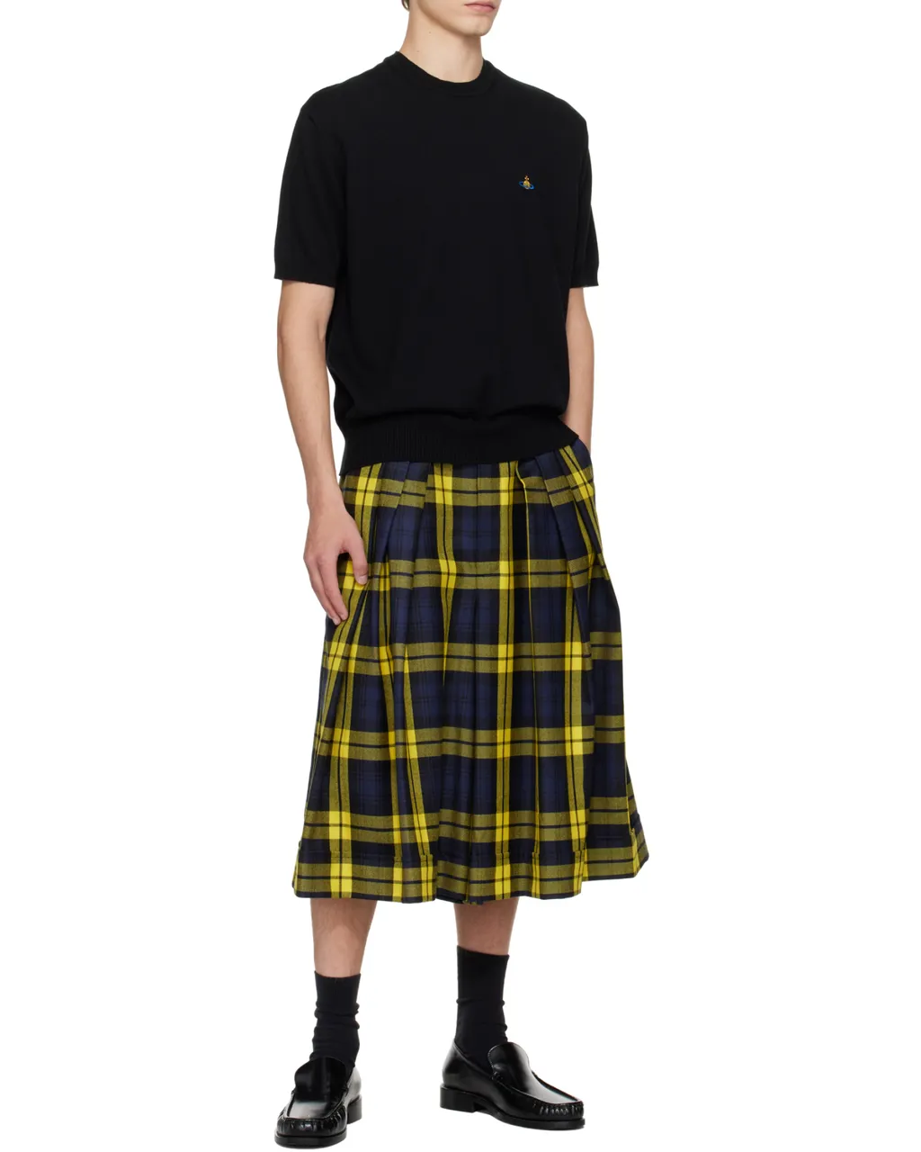 Logo-Embroidered Short-Sleeve Sweater