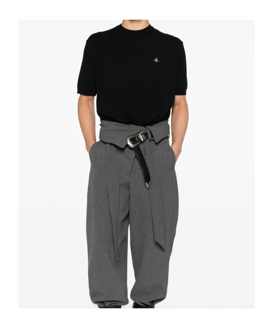 Logo-Embroidered Short-Sleeve Sweater
