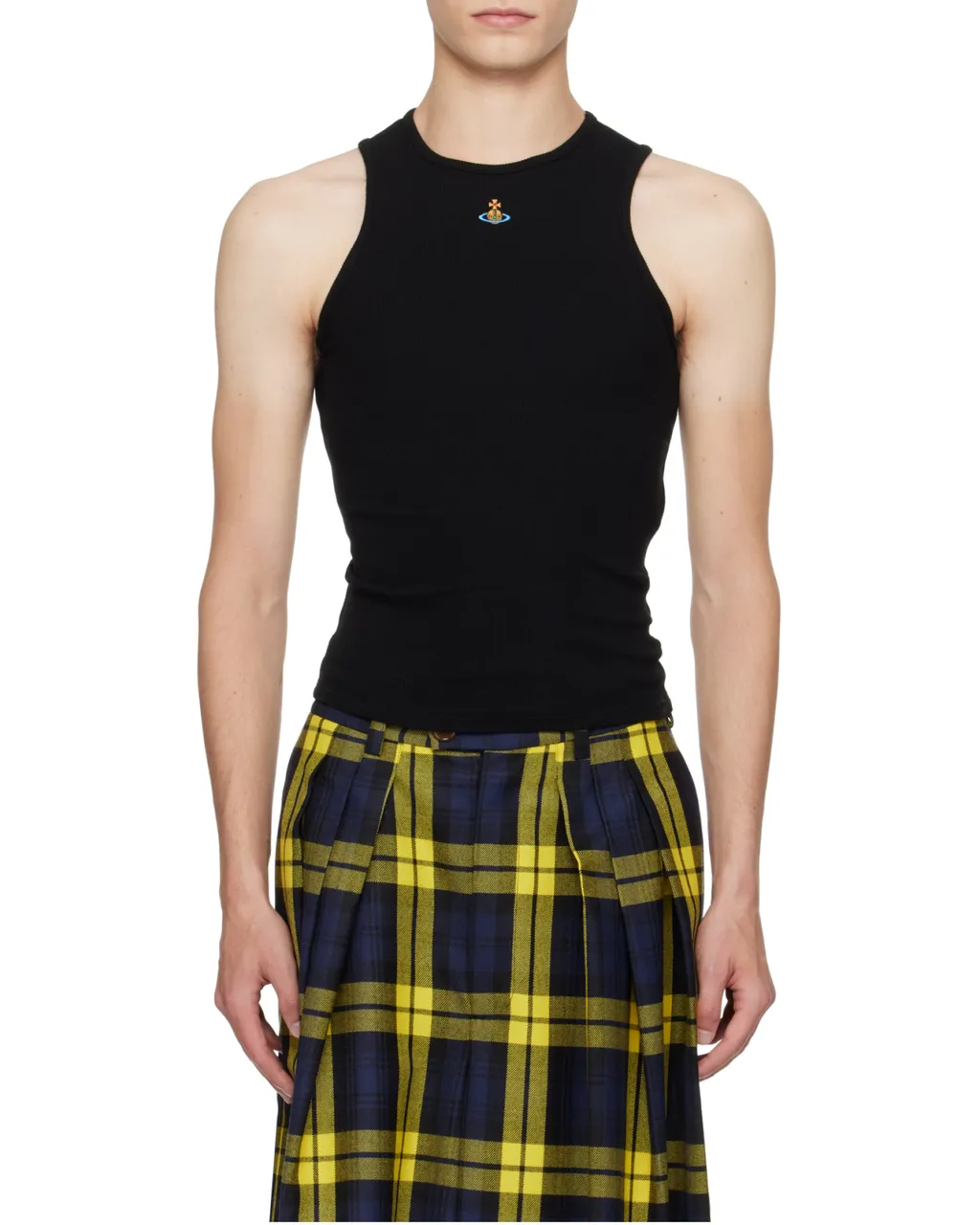 90S Orb-Embellished Ribbed Tank Top