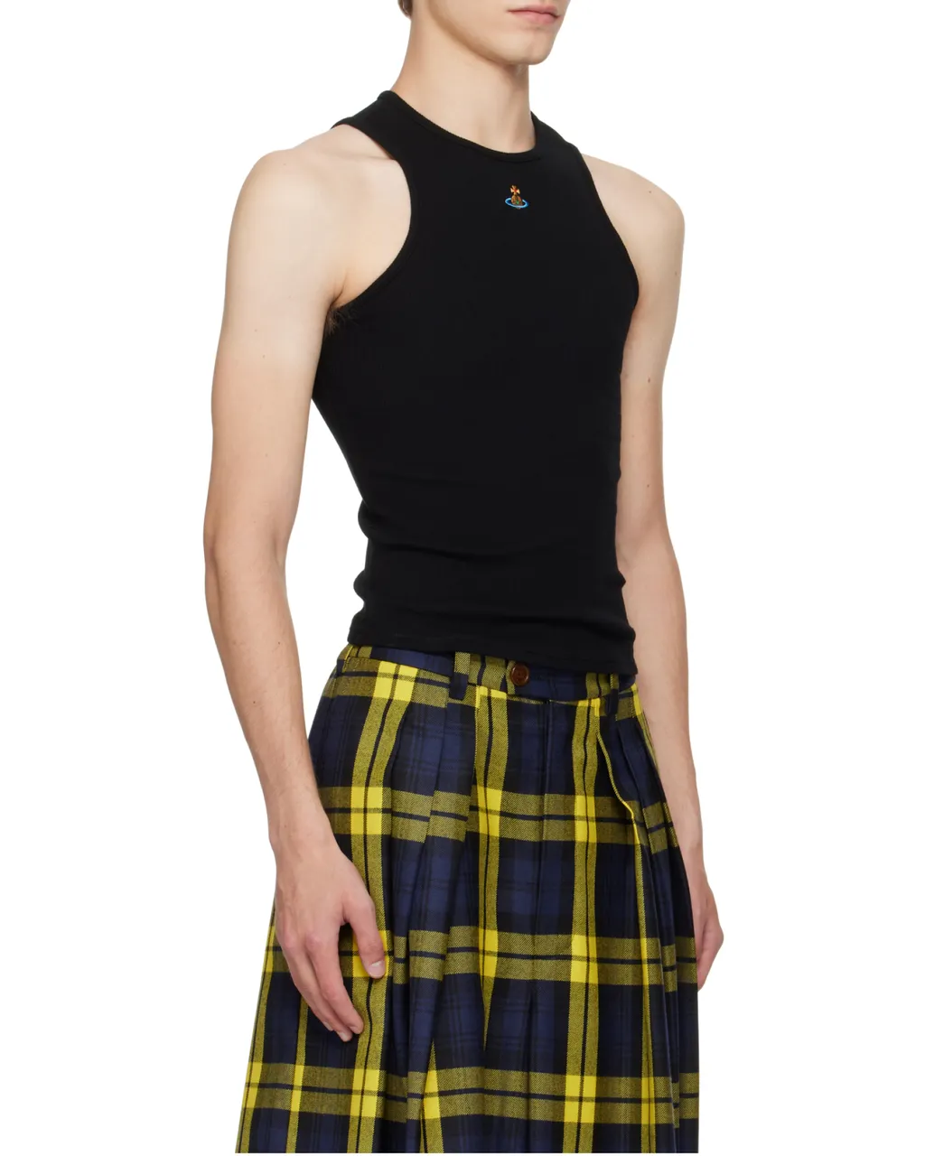 90S Orb-Embellished Ribbed Tank Top