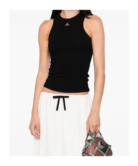 90S Orb-Embellished Ribbed Tank Top