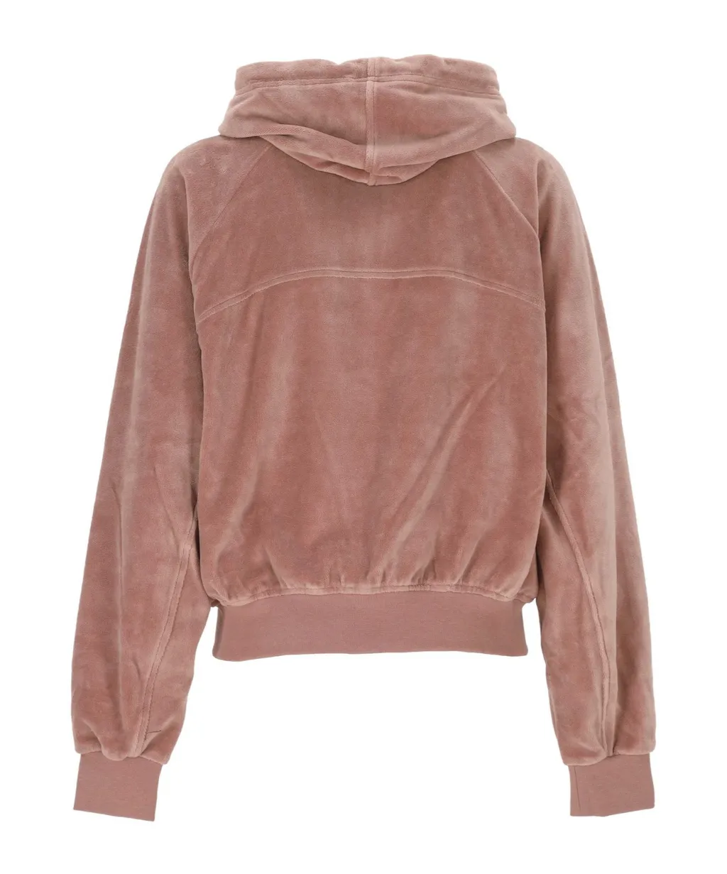 Velour Zip-Up Hoodie