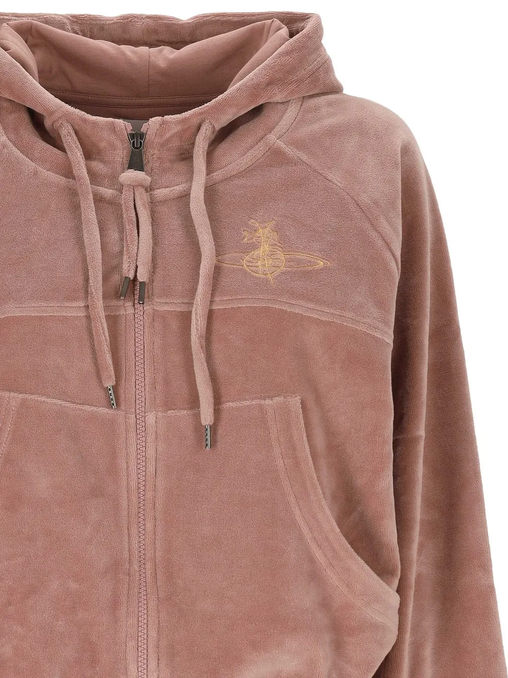 Velour Zip-Up Hoodie