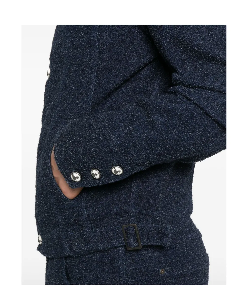 Button-Fastening Denim Jacket