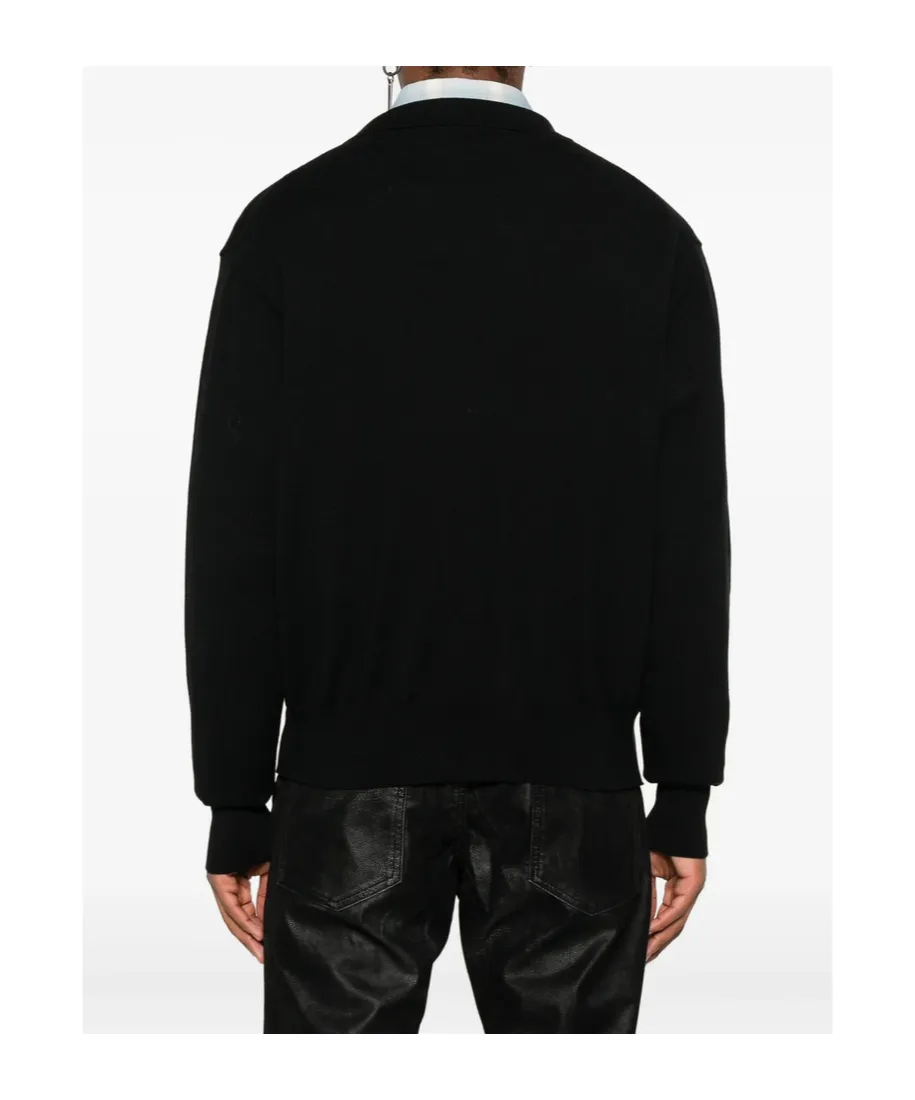 Orb-Embroidered V-Neck Cardigan